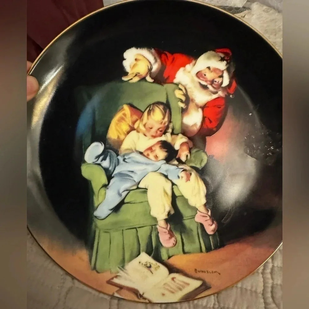 *Final Price* Edwin Knowles “Christmas Vigil” COA Plate #4991B EUC Holiday - Picture 3 of 4